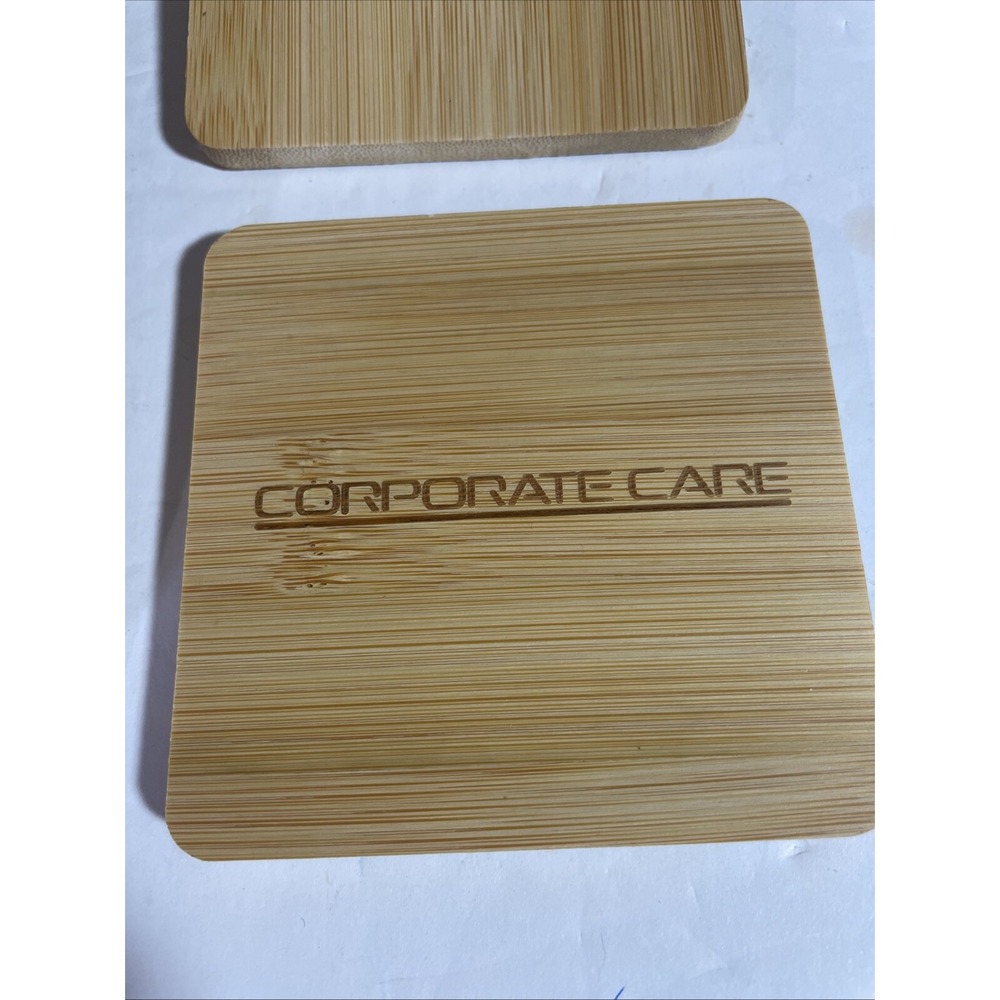 Set Of 4 Brandon Bamboo Corporate Care Coasters‎